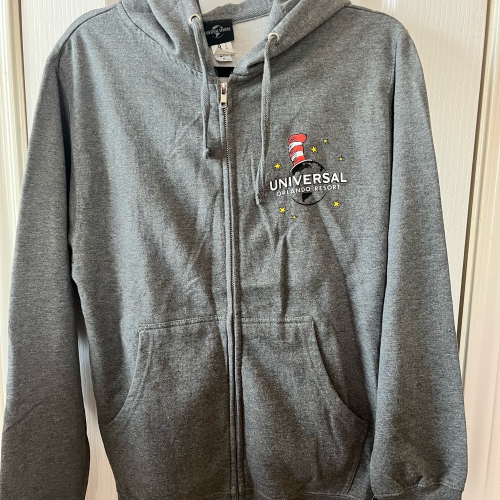 Universal Studios Dr Seuss Gray Zip-Up Hoodie